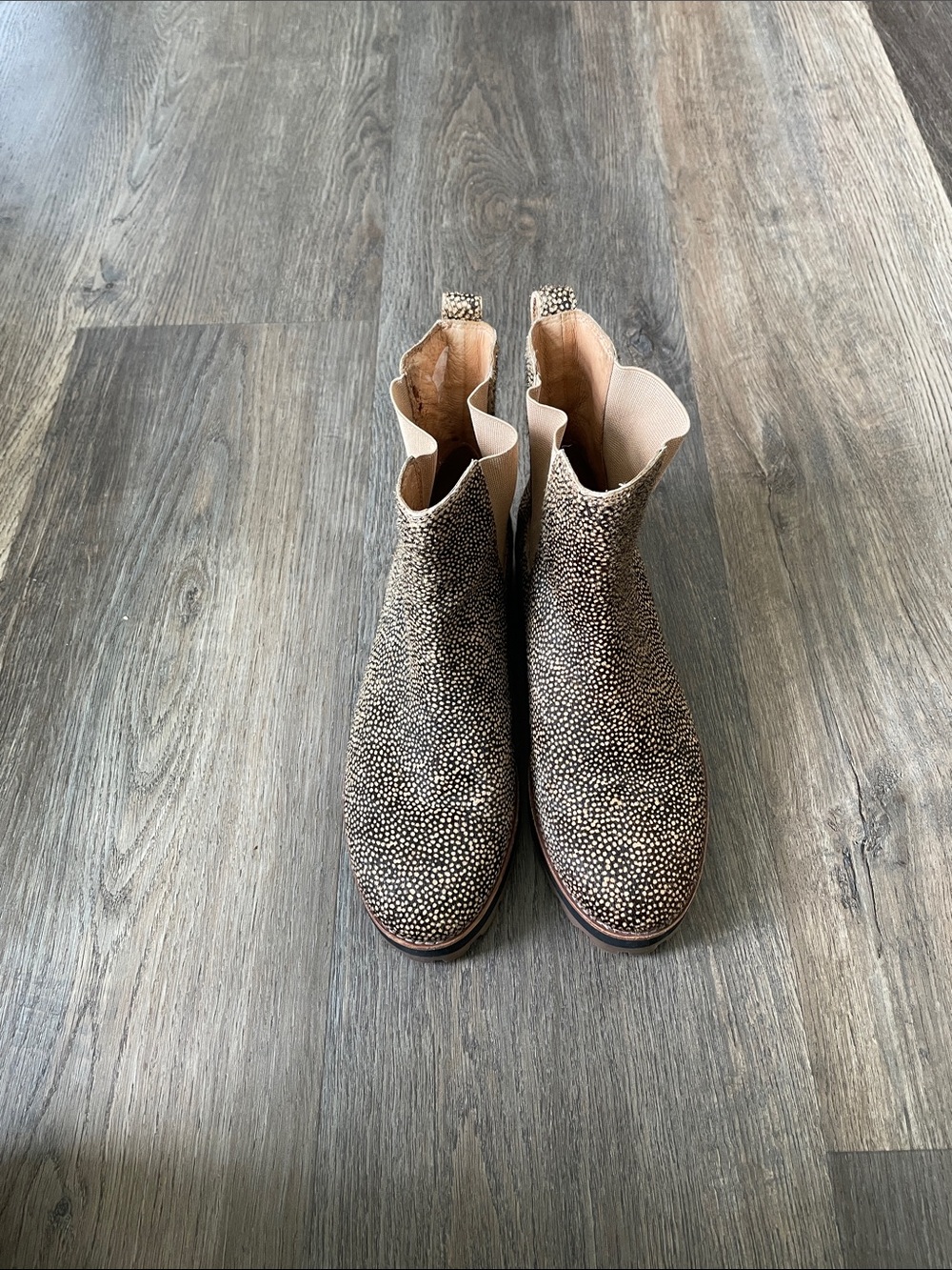 Madewell Ivy Chelsea Speckled Brown Boots/ genuine calf hair size 8 NWOT / NWOB - Picture 5 of 10